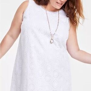 Eyelet Cotton Sheath Dress